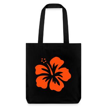 hibiskusblüte - Stanley/Stella recycelter Heavyweight Stoffbeutel - Schwarz - Vorne