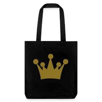king crown - Stanley/Stella recycelter Heavyweight Stoffbeutel - Schwarz - Vorne