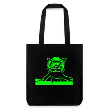 DJ mixeur Chat Fête Animal de compagnie - Tote bag épais recyclé Stanley/Stella - noir - Devant