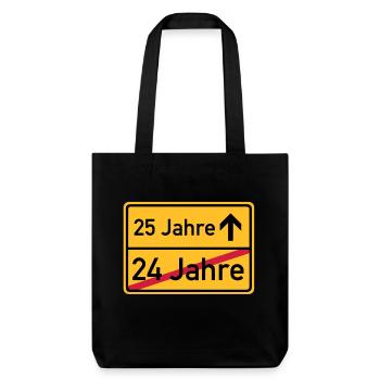 ortsschild_25__jahre__f3 - Stanley/Stella recycelter Heavyweight Stoffbeutel - Schwarz - Vorne