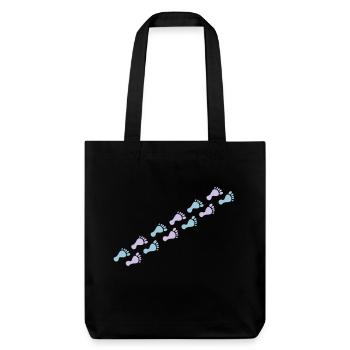 footprints - Tote bag épais recyclé Stanley/Stella - noir - Devant