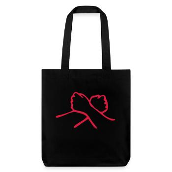 aimer en langue des signes - Tote bag épais recyclé Stanley/Stella - noir - Devant