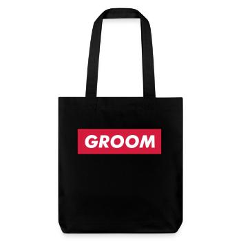 GROOM - Stanley/Stella recycelter Heavyweight Stoffbeutel - Schwarz - Vorne
