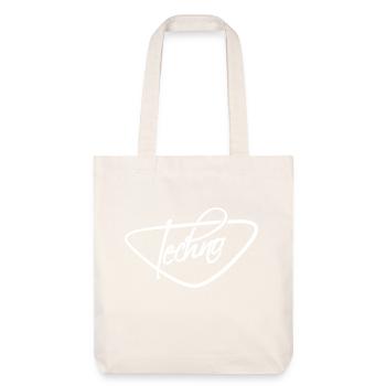 Techno Love Citation Dire Musique Fête Célébrer Logo - Tote bag épais recyclé Stanley/Stella - blanc cassé - Devant
