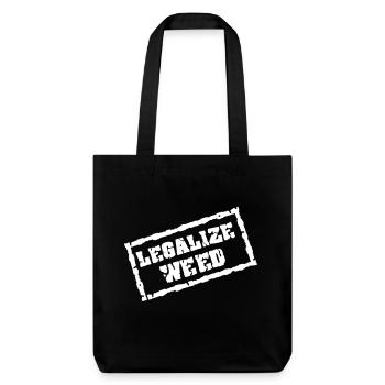 Legalize Weed - Stanley/Stella recycelter Heavyweight Stoffbeutel - Schwarz - Vorne