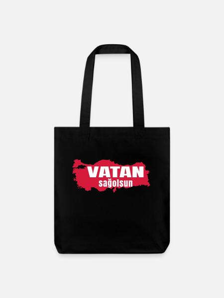 vatan sagolsun v2 - Stanley/Stella recycelter Heavyweight Stoffbeutel - Schwarz