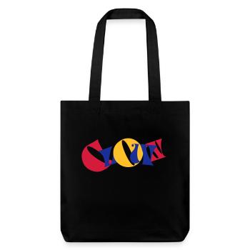 Clown Lettres colorées Texte Logo Drôle Drôle - Tote bag épais recyclé Stanley/Stella - noir - Devant