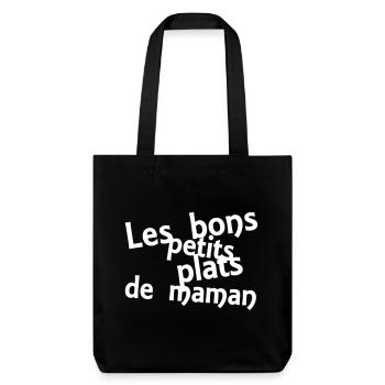 les bons petits plats de maman - Stanley/Stella recycelter Heavyweight Stoffbeutel - Schwarz - Vorne