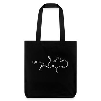 Cocaine crack molecule - Stanley/Stella Heavyweight Recycled Tote Bag - black - Front