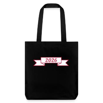2026 Banderole carré | Vectorale - Tote bag épais recyclé Stanley/Stella - noir - Devant