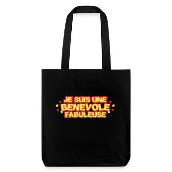Bénévolat / Bénévole / Solidaire / Humanitaire - Tote bag épais recyclé Stanley/Stella - noir - Devant