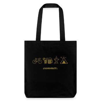 summer. - Stanley/Stella Heavyweight Recycled Tote Bag - black - Front