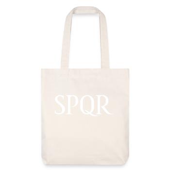 SPQR lettrage vecteur lumineux - Tote bag épais recyclé Stanley/Stella - blanc cassé - Devant