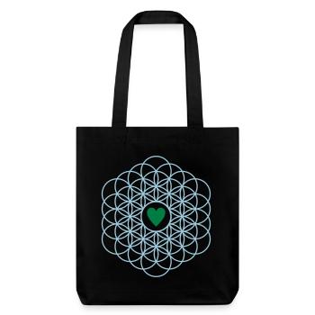 Fleur de vie - Tote bag épais recyclé Stanley/Stella - noir - Devant