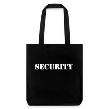 Security Design 5 - Stanley/Stella recycelter Heavyweight Stoffbeutel - Schwarz - Vorne