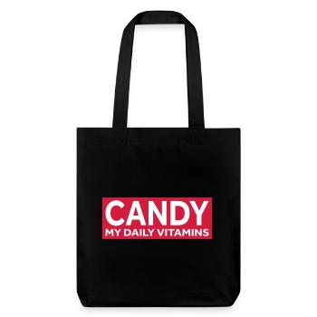 BONBONS - MES VITAMINES QUOTIDIENNES - Tote bag épais recyclé Stanley/Stella - noir - Devant