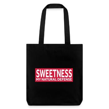 SWEETNESS - MY NATURAL DEFENSE - Stanley/Stella recycelter Heavyweight Stoffbeutel - Schwarz - Vorne