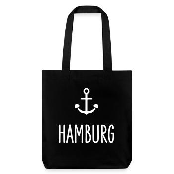 Hamburg Anker - Stanley/Stella recycelter Heavyweight Stoffbeutel - Schwarz - Vorne
