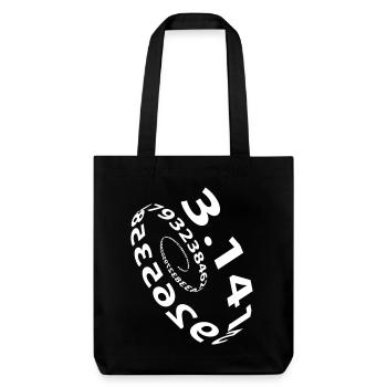 Pi 3,14 Circular number in a spiral - Stanley/Stella Heavyweight Recycled Tote Bag - black - Front