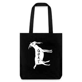 Chèvre 90 ° gauche - Tote bag épais recyclé Stanley/Stella - noir - Devant