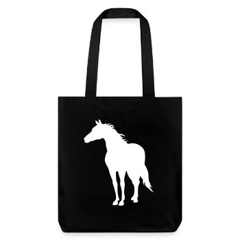 chevaux - Tote bag épais recyclé Stanley/Stella - noir - Devant