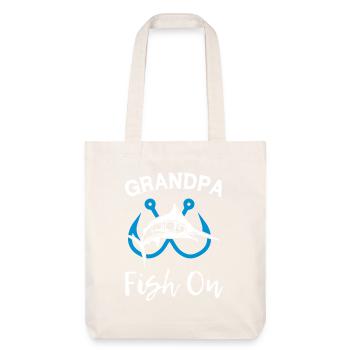 Grand-père Poisson À La Pêche - Tote bag épais recyclé Stanley/Stella - blanc cassé - Devant