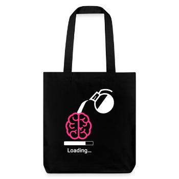 Coffee charging status - Stanley/Stella Heavyweight Recycled Tote Bag - black - Front