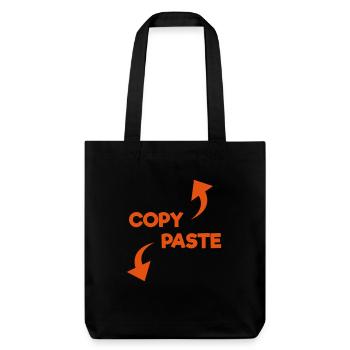 Kopieren und Einfügen! - Stanley/Stella recycelter Heavyweight Stoffbeutel - Schwarz - Vorne