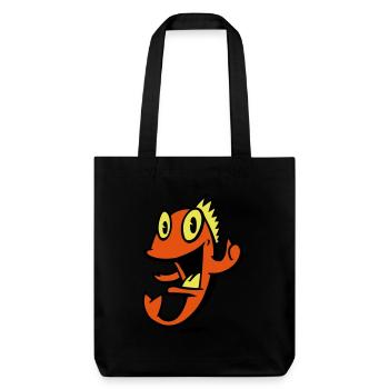 poisson marin souriant - Tote bag épais recyclé Stanley/Stella - noir - Devant