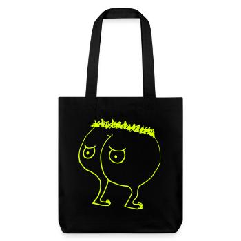 Ass face ass face funny character - Stanley/Stella Heavyweight Recycled Tote Bag - black - Front