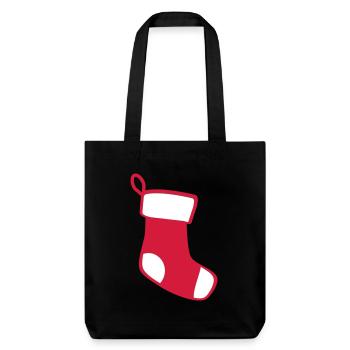 Christmas Stocking - Stanley/Stella Heavyweight Recycled Tote Bag - black - Front