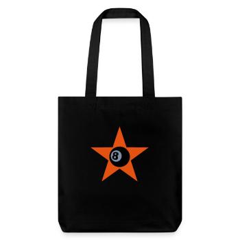 8 ball star - Stanley/Stella recycelter Heavyweight Stoffbeutel - Schwarz - Vorne