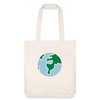 Globus - Welt - Stanley/Stella recycelter Heavyweight Stoffbeutel - Naturweiß - Vorne