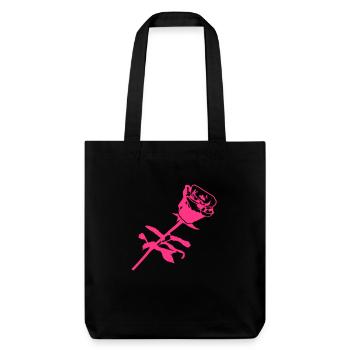 Jolie belle fleur de rose feuille roses romantique - Tote bag épais recyclé Stanley/Stella - noir - Devant