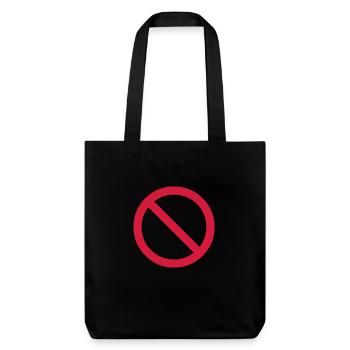 no - prohibited - banned - Stanley/Stella Heavyweight Recycled Tote Bag - black - Front