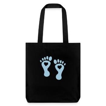 baby foot heart - Tote bag épais recyclé Stanley/Stella - noir - Devant