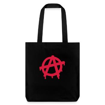 anarchiste retro symbol vintage politic revolution - Tote bag épais recyclé Stanley/Stella - noir - Devant