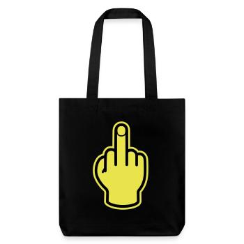 Main du majeur provocante - Tote bag épais recyclé Stanley/Stella - noir - Devant