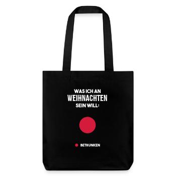 Weihnachten betrunken - Stanley/Stella recycelter Heavyweight Stoffbeutel - Schwarz - Vorne