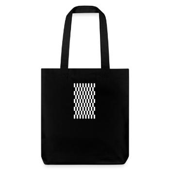 pattern chequered black white - Stanley/Stella Heavyweight Recycled Tote Bag - black - Front