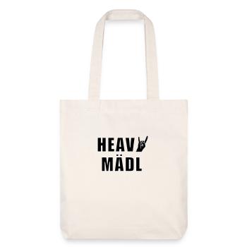 Heavy Mädl - Stanley/Stella recycelter Heavyweight Stoffbeutel - Naturweiß - Vorne