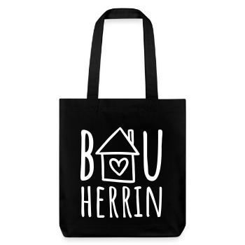 Bauherrin (Farbwechsel / Farbe änderbar) - Stanley/Stella recycelter Heavyweight Stoffbeutel - Schwarz - Vorne