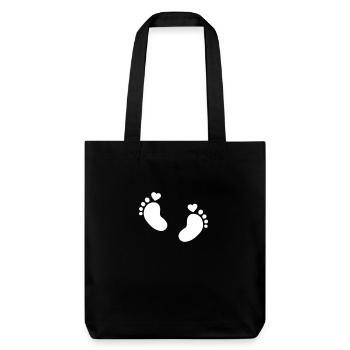 Bébé pieds - Tote bag épais recyclé Stanley/Stella - noir - Devant