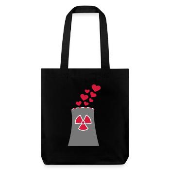 Nuclear Power Love - Stanley/Stella recycelter Heavyweight Stoffbeutel - Schwarz - Vorne