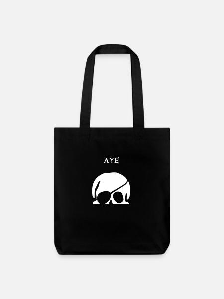 ~ Aye ~ - Stanley/Stella recycelter Heavyweight Stoffbeutel - Schwarz