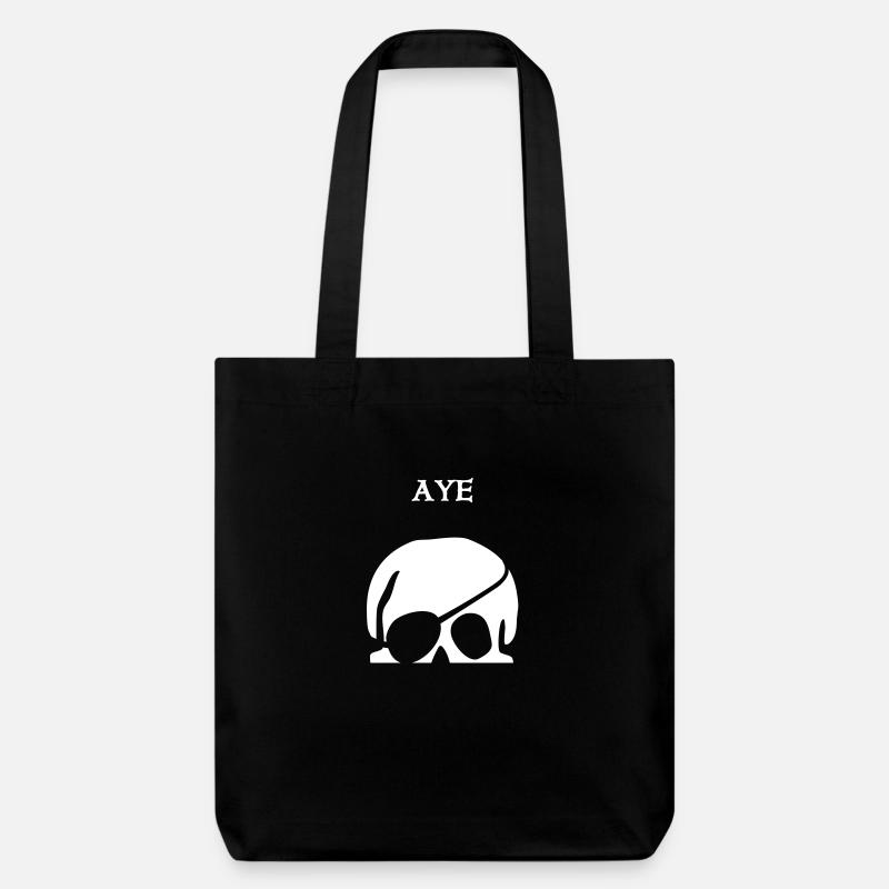 ~ Aye ~ - Stanley/Stella recycelter Heavyweight Stoffbeutel - Schwarz