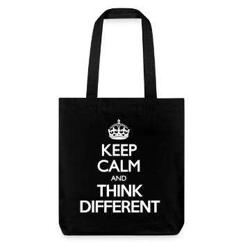 Keep Calm and Think Different - Tote bag épais recyclé Stanley/Stella - noir - Devant