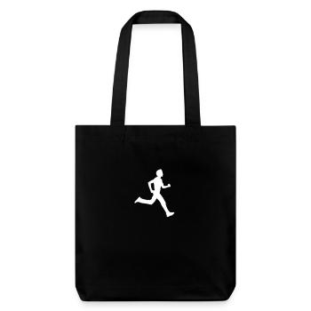 running male - Stanley/Stella Heavyweight Recycled Tote Bag - black - Front