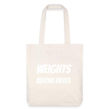 Weights before dates - Stanley/Stella Heavyweight Recycled Tote Bag - natural white - Front