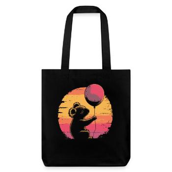 Koala with Balloon Vintage Silhouette - Stanley/Stella Heavyweight Recycled Tote Bag - black - Front